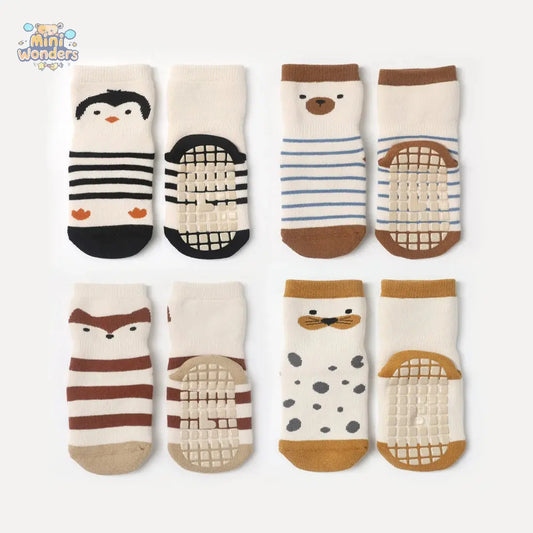 Pairs of Grip Socks for Babies, Toddlers, and Young Kids - Miniwonders